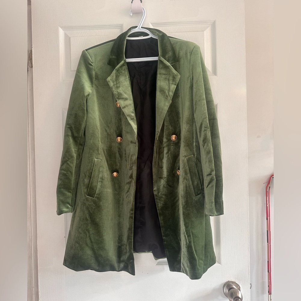 Green velvet jacket